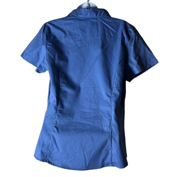 Clique Shirt Women's Size Medium Fitted Button Front Short Sleeves Top NEW - Picture 4 of 9